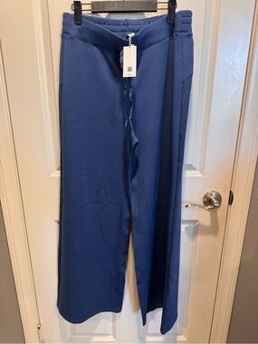 SPANX Wide-Leg Drawstring Pants in Blue